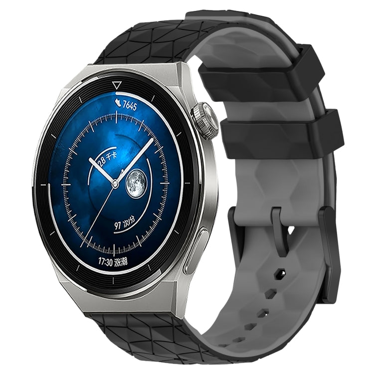 For Huawei Watch GT3 Pro 43mm 20mm Football Pattern Two-Color Silicone Watch Band