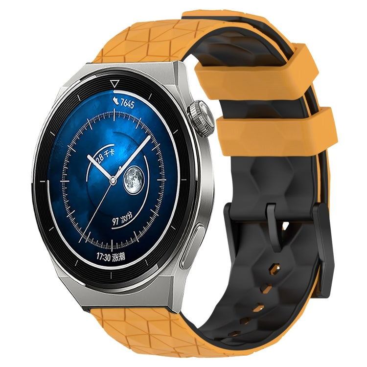 For Huawei Watch GT3 Pro 43mm 20mm Football Pattern Two-Color Silicone Watch Band