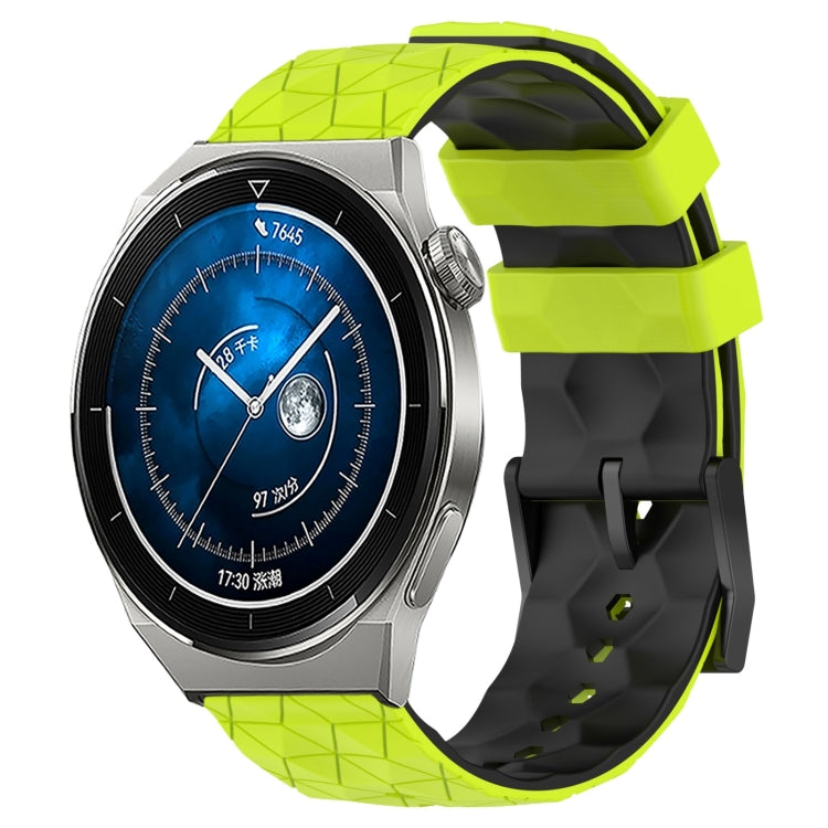 For Huawei Watch GT3 Pro 43mm 20mm Football Pattern Two-Color Silicone Watch Band