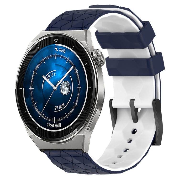 For Huawei Watch GT3 Pro 43mm 20mm Football Pattern Two-Color Silicone Watch Band