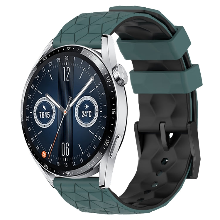 For Huawei Watch GT3 42mm 20mm Football Pattern Two-Color Silicone Watch Band