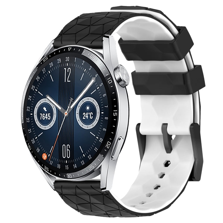 For Huawei Watch GT3 42mm 20mm Football Pattern Two-Color Silicone Watch Band