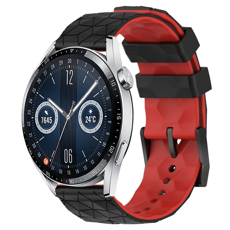 For Huawei Watch GT3 42mm 20mm Football Pattern Two-Color Silicone Watch Band