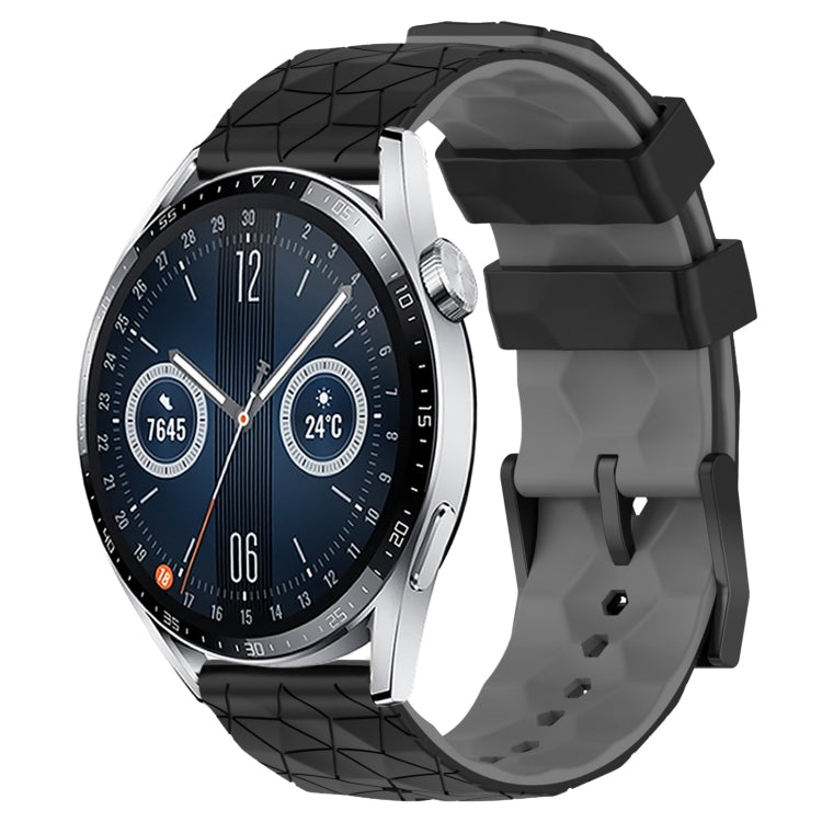 For Huawei Watch GT3 42mm 20mm Football Pattern Two-Color Silicone Watch Band