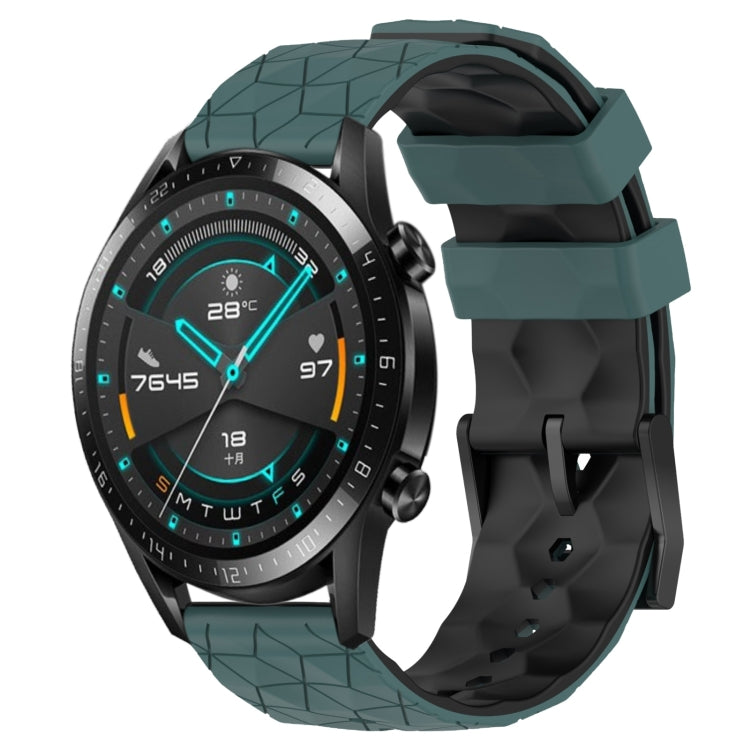 For Huawei Watch GT2 42mm 20mm Football Pattern Two-Color Silicone Watch Band