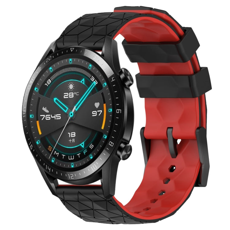 For Huawei Watch GT2 42mm 20mm Football Pattern Two-Color Silicone Watch Band