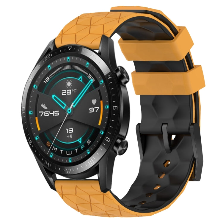 For Huawei Watch GT2 42mm 20mm Football Pattern Two-Color Silicone Watch Band