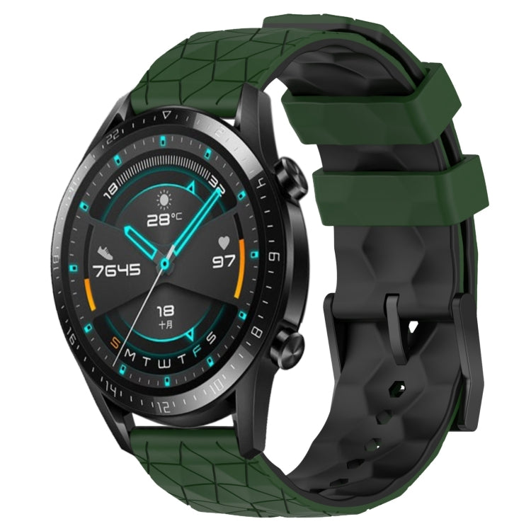For Huawei Watch GT2 42mm 20mm Football Pattern Two-Color Silicone Watch Band