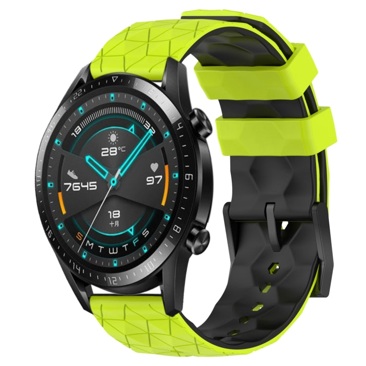For Huawei Watch GT2 42mm 20mm Football Pattern Two-Color Silicone Watch Band