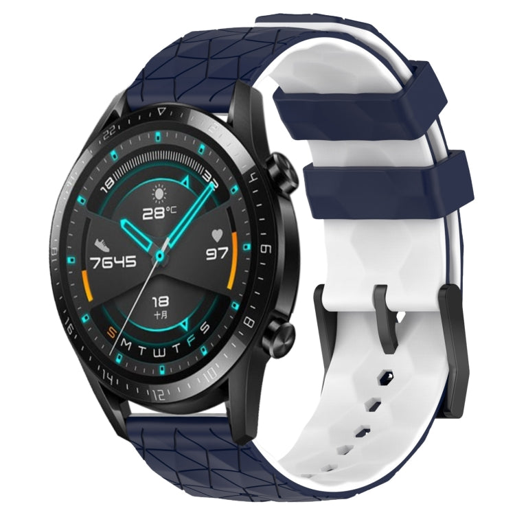 For Huawei Watch GT2 42mm 20mm Football Pattern Two-Color Silicone Watch Band