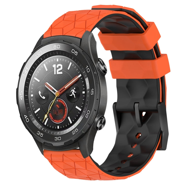 For Huawei Watch 2 20mm Football Pattern Two-Color Silicone Watch Band
