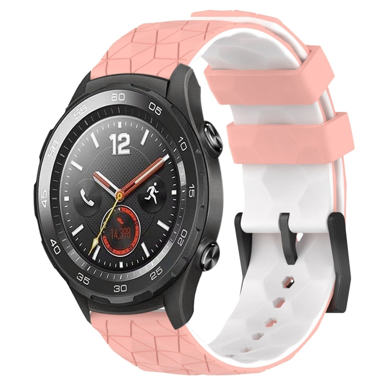 For Huawei Watch 2 20mm Football Pattern Two-Color Silicone Watch Band
