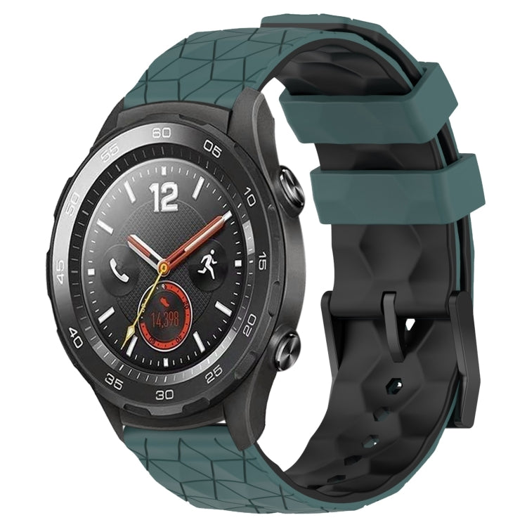 For Huawei Watch 2 20mm Football Pattern Two-Color Silicone Watch Band