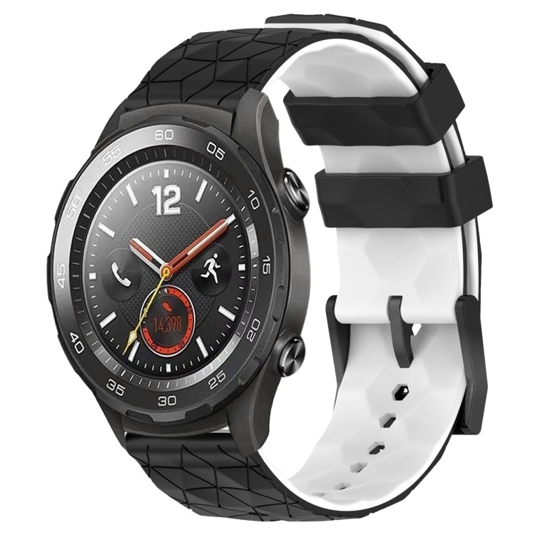 For Huawei Watch 2 20mm Football Pattern Two-Color Silicone Watch Band