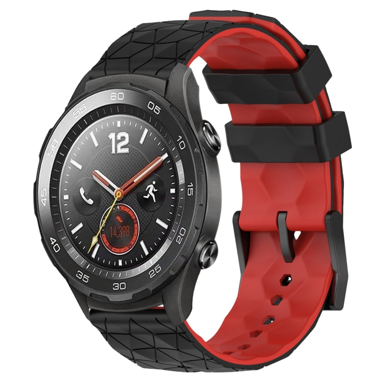 For Huawei Watch 2 20mm Football Pattern Two-Color Silicone Watch Band
