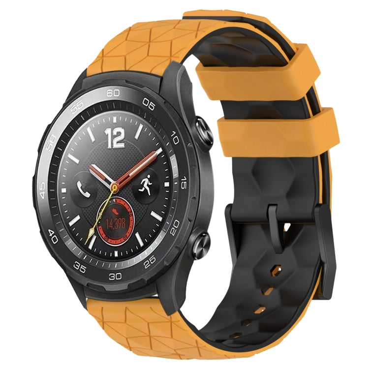 For Huawei Watch 2 20mm Football Pattern Two-Color Silicone Watch Band