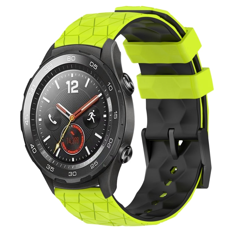 For Huawei Watch 2 20mm Football Pattern Two-Color Silicone Watch Band