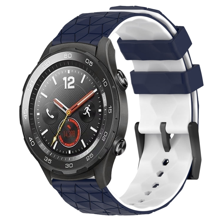 For Huawei Watch 2 20mm Football Pattern Two-Color Silicone Watch Band