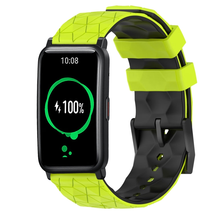 For Honor Watch ES 20mm Football Pattern Two-Color Silicone Watch Band