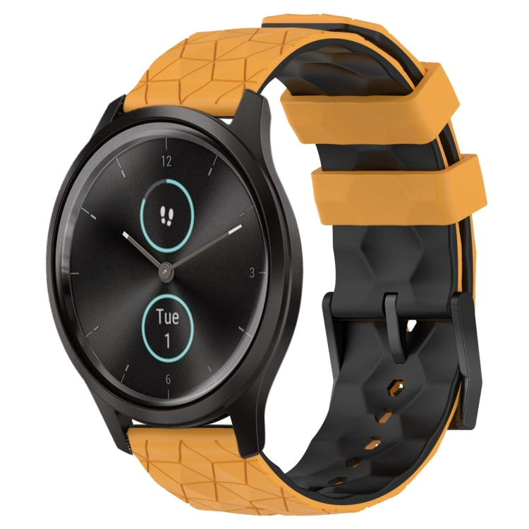 For Garminmove Style 20mm Football Pattern Two-Color Silicone Watch Band