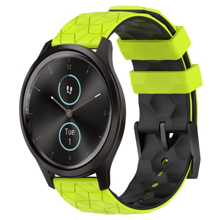 For Garminmove Style 20mm Football Pattern Two-Color Silicone Watch Band