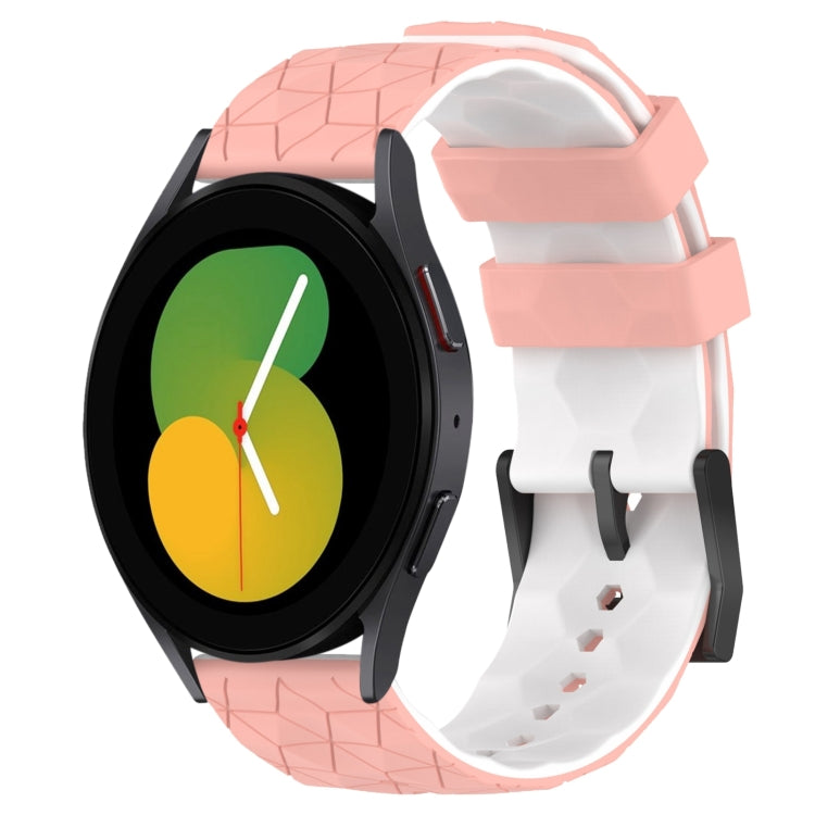 For Samsung Galaxy Watch 5 40mm 20mm Football Pattern Two-Color Silicone Watch Band