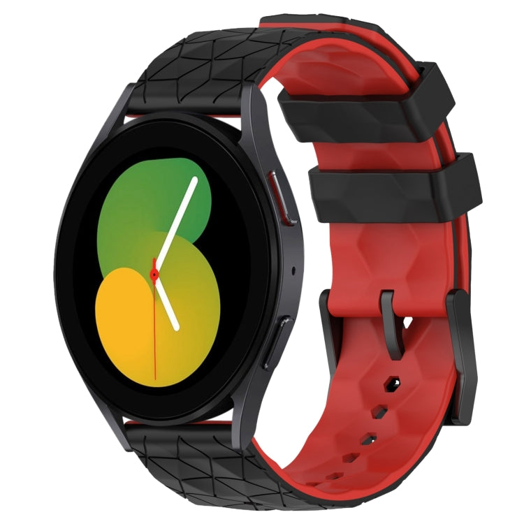 For Samsung Galaxy Watch 5 40mm 20mm Football Pattern Two-Color Silicone Watch Band