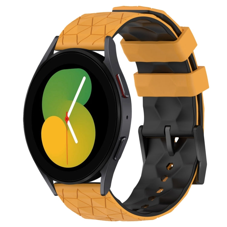 For Samsung Galaxy Watch 5 40mm 20mm Football Pattern Two-Color Silicone Watch Band