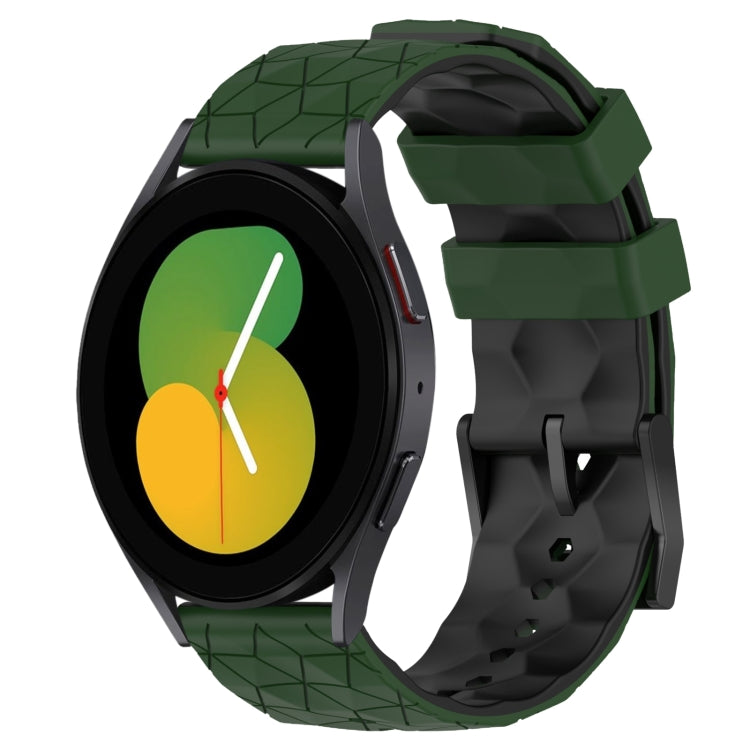 For Samsung Galaxy Watch 5 40mm 20mm Football Pattern Two-Color Silicone Watch Band