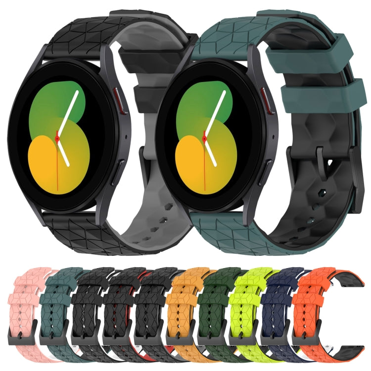 For Samsung Galaxy Watch 5 40mm 20mm Football Pattern Two-Color Silicone Watch Band