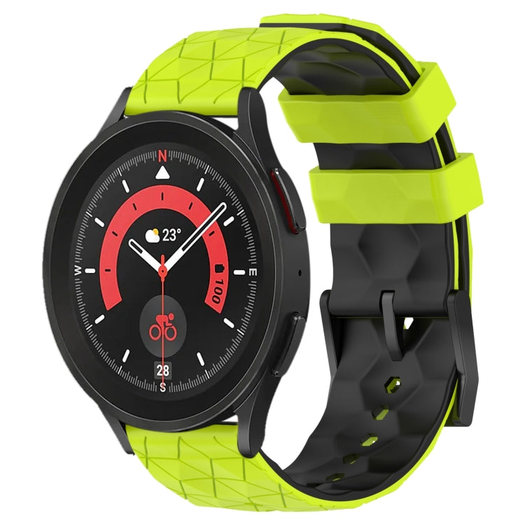 For Samsung Galaxy Watch 5 Pro 45mm 20mm Football Pattern Two-Color Silicone Watch Band