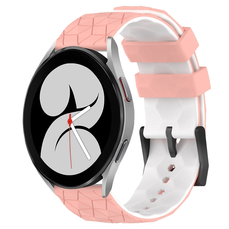 For Samsung Galaxy Watch 4 40mm 20mm Football Pattern Two-Color Silicone Watch Band