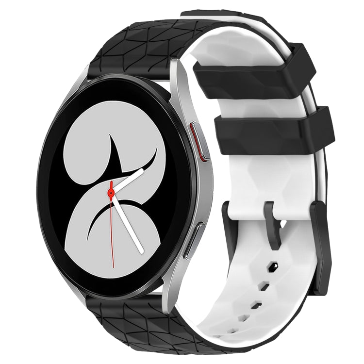 For Samsung Galaxy Watch 4 40mm 20mm Football Pattern Two-Color Silicone Watch Band