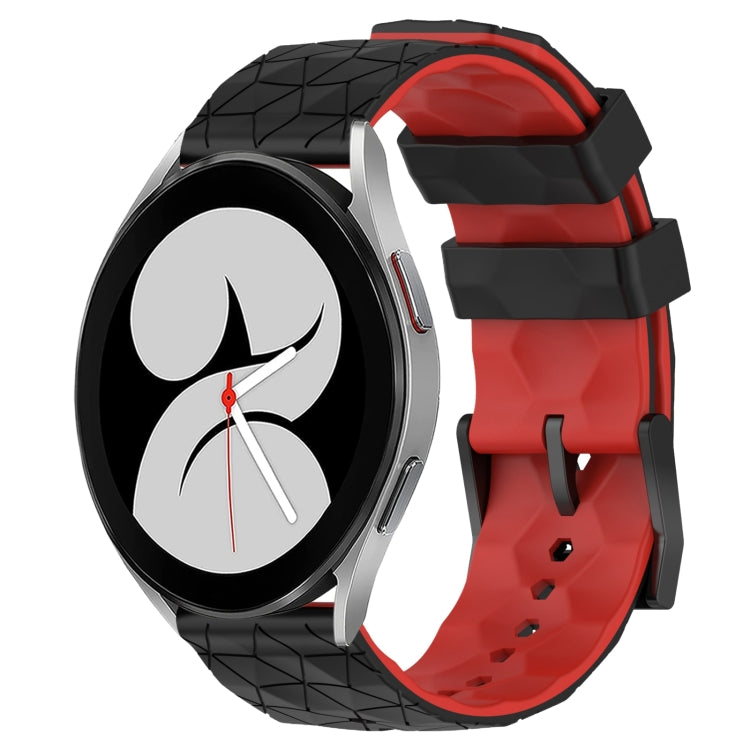 For Samsung Galaxy Watch 4 40mm 20mm Football Pattern Two-Color Silicone Watch Band