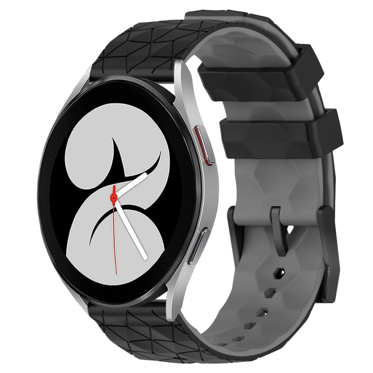 For Samsung Galaxy Watch 4 40mm 20mm Football Pattern Two-Color Silicone Watch Band