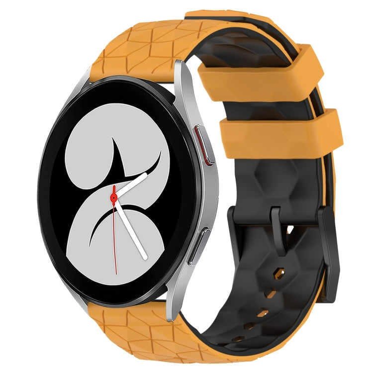 For Samsung Galaxy Watch 4 40mm 20mm Football Pattern Two-Color Silicone Watch Band