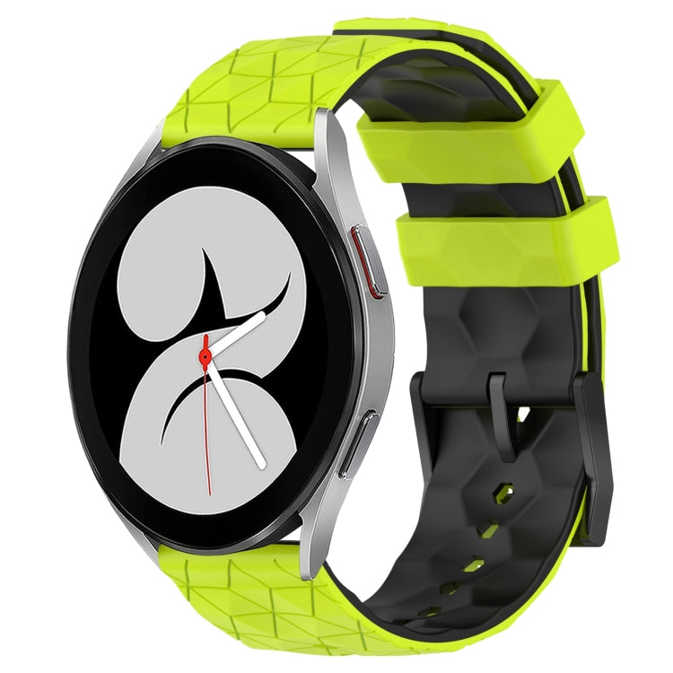 For Samsung Galaxy Watch 4 40mm 20mm Football Pattern Two-Color Silicone Watch Band