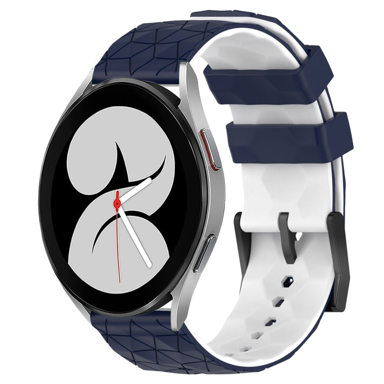 For Samsung Galaxy Watch 4 40mm 20mm Football Pattern Two-Color Silicone Watch Band