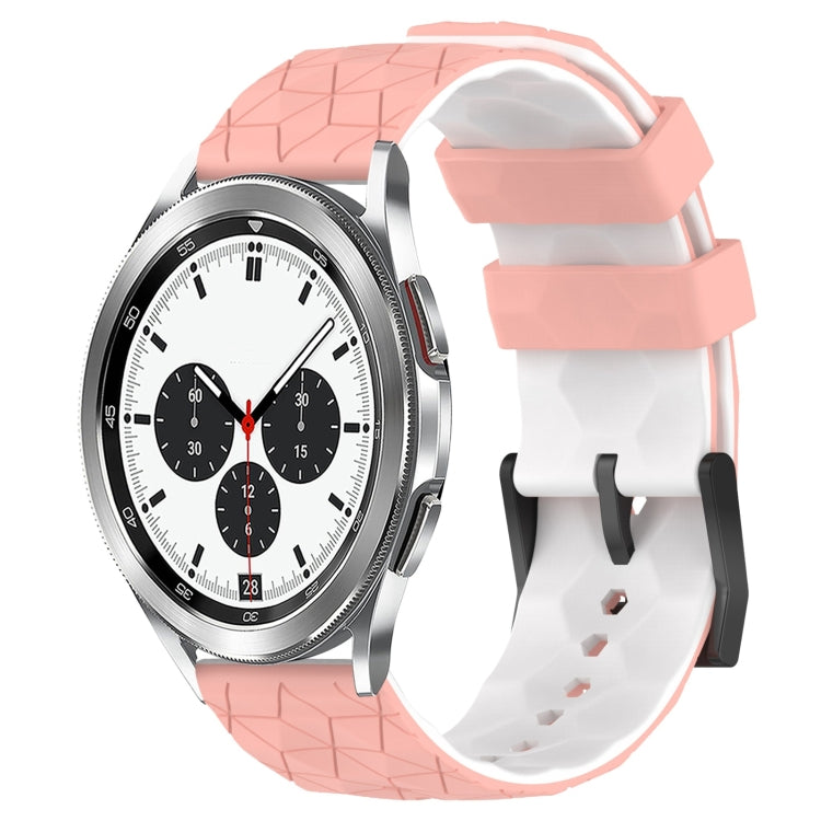 For Samsung  Galaxy Watch 4 Classic 42mm 20mm Football Pattern Two-Color Silicone Watch Band