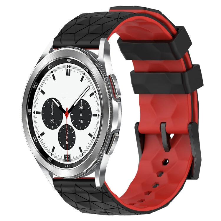 For Samsung  Galaxy Watch 4 Classic 42mm 20mm Football Pattern Two-Color Silicone Watch Band