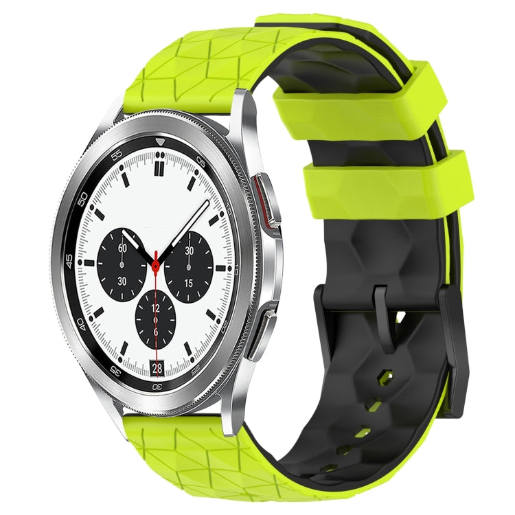 For Samsung  Galaxy Watch 4 Classic 42mm 20mm Football Pattern Two-Color Silicone Watch Band