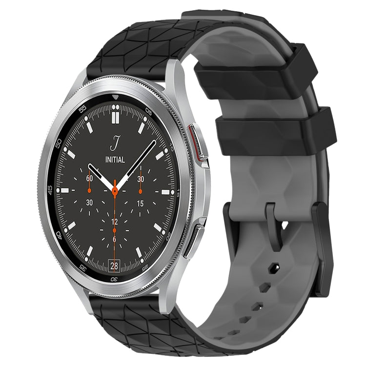 For Samsung  Galaxy Watch 4 Classic 46mm 20mm Football Pattern Two-Color Silicone Watch Band
