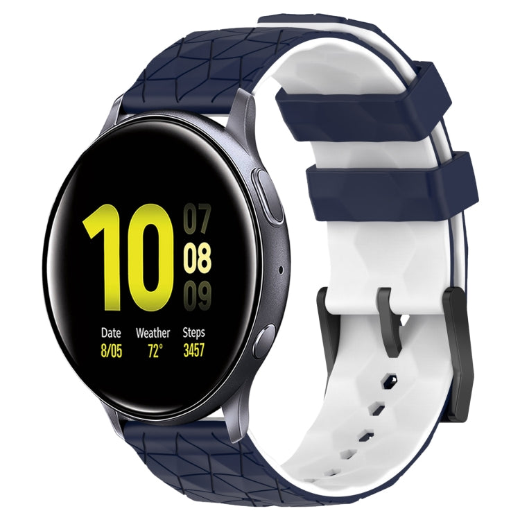 For Samsung Galaxy Watch Active 2 40mm 20mm Football Pattern Two-Color Silicone Watch Band