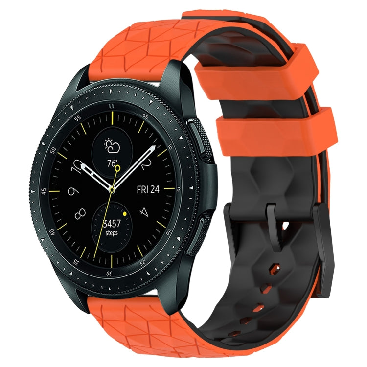 For Samsung Galaxy Watch 42mm 20mm Football Pattern Two-Color Silicone Watch Band