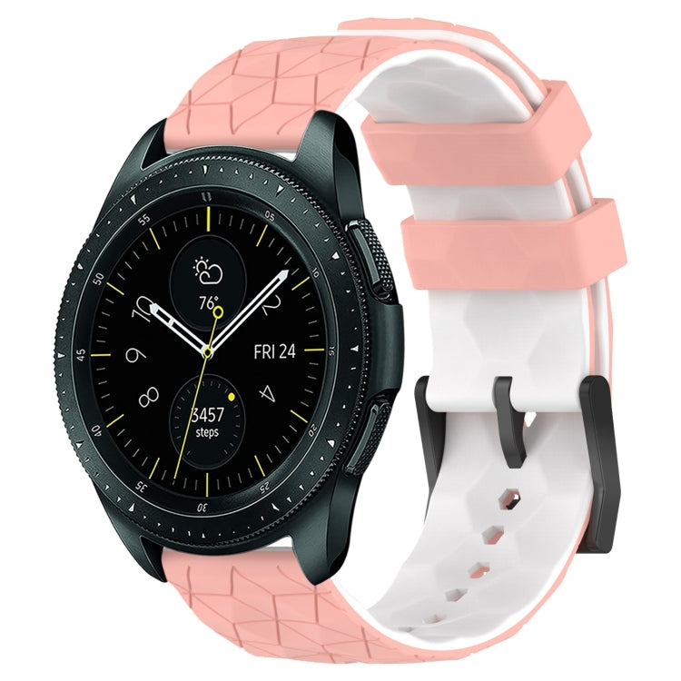 For Samsung Galaxy Watch 42mm 20mm Football Pattern Two-Color Silicone Watch Band
