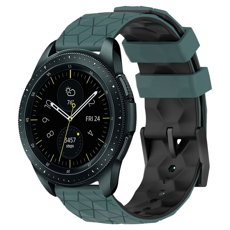 For Samsung Galaxy Watch 42mm 20mm Football Pattern Two-Color Silicone Watch Band