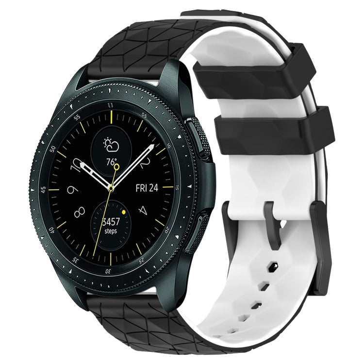 For Samsung Galaxy Watch 42mm 20mm Football Pattern Two-Color Silicone Watch Band