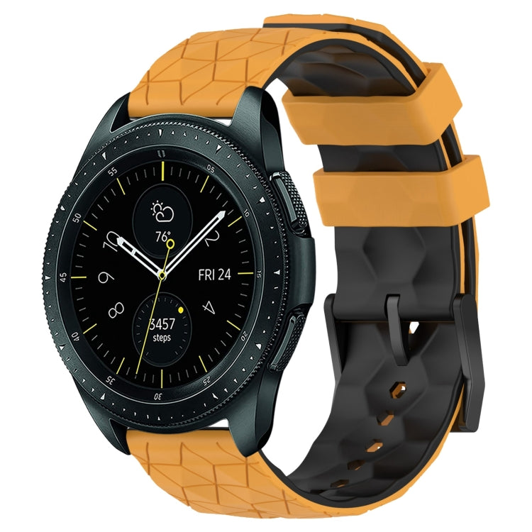 For Samsung Galaxy Watch 42mm 20mm Football Pattern Two-Color Silicone Watch Band