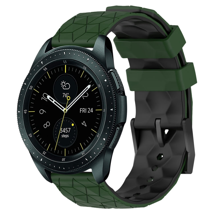 For Samsung Galaxy Watch 42mm 20mm Football Pattern Two-Color Silicone Watch Band