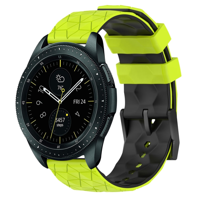 For Samsung Galaxy Watch 42mm 20mm Football Pattern Two-Color Silicone Watch Band
